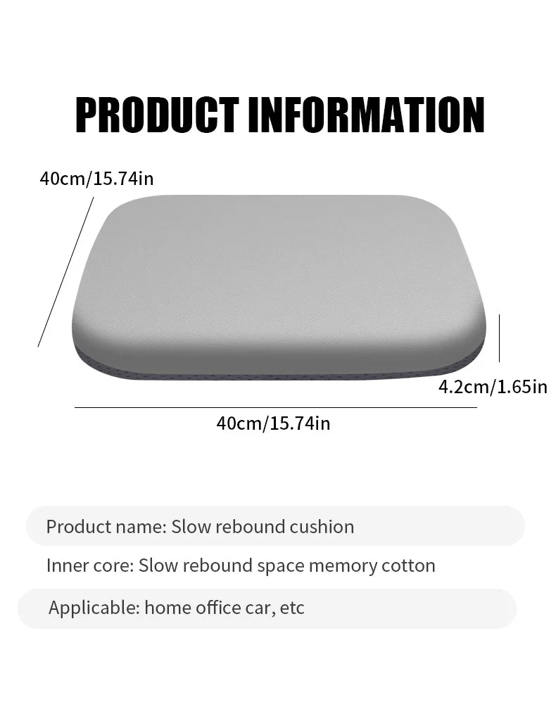 Ergonomic Memory Foam Seat Cushion – Office & Student Chair Pillow for Hemorrhoid Relief and Prolonged Sitting