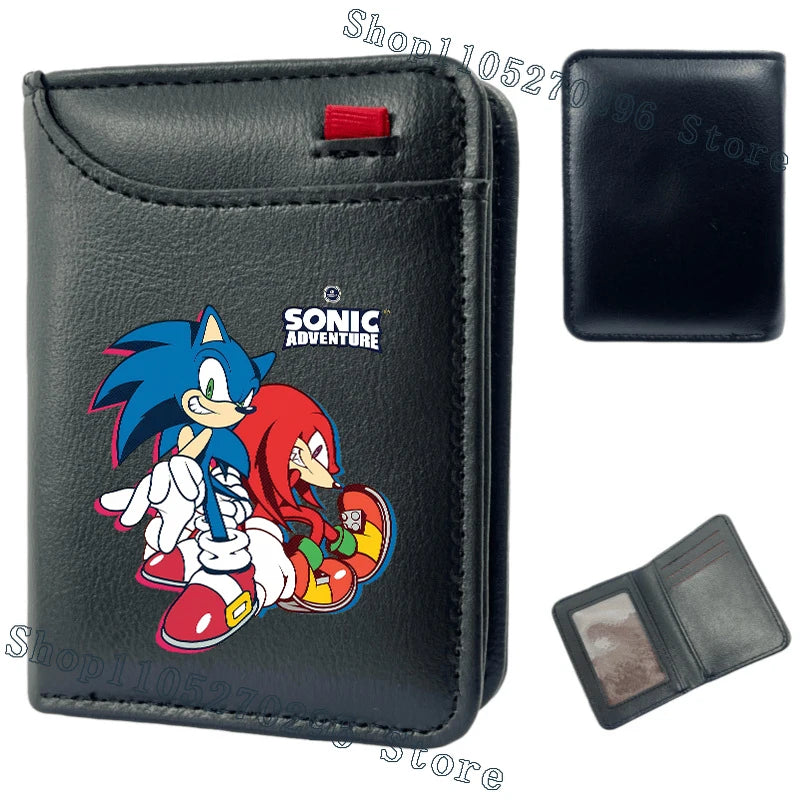 Sonic & Shadow Cartoon Wallet – Anime Multi-Card Vertical Holder, Portable Slim Card Pack, 2026 New Fashion Gift Wallet