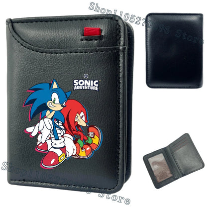 Sonic & Shadow Cartoon Wallet – Anime Multi-Card Vertical Holder, Portable Slim Card Pack, 2026 New Fashion Gift Wallet