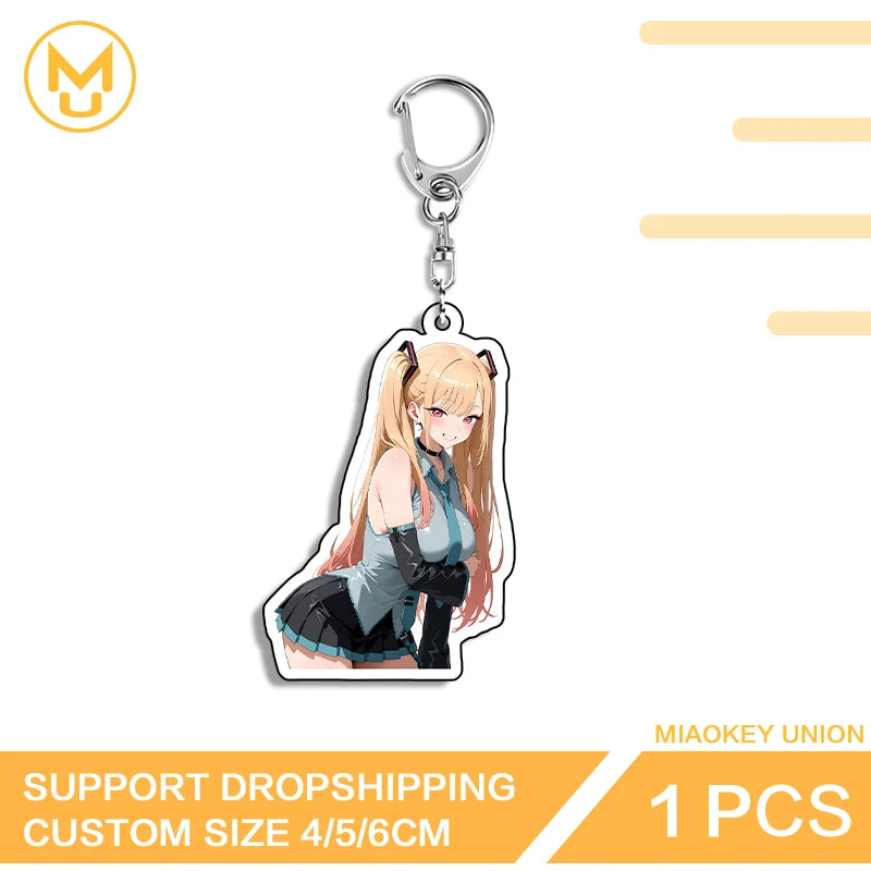 Kitagawa Marin Acrylic Keychain - Double-Sided Transparent Anime Character Jewelry