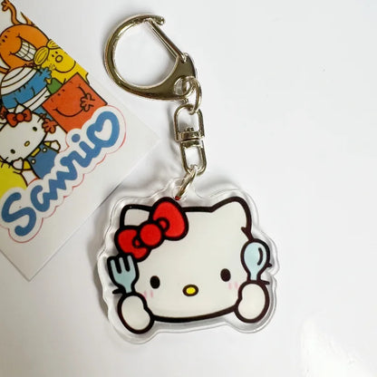 Sanrio Hello Kitty Keychain – Cute Anime Cartoon Action Figure for Bags, Cars, Keys & Kids’ Birthday Gifts