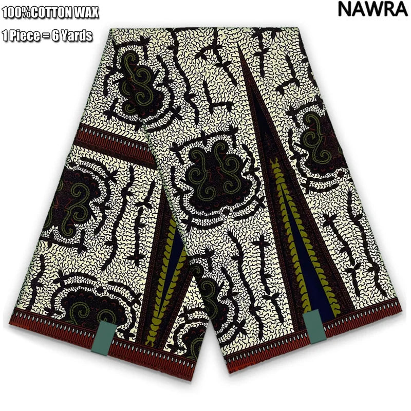 2026 African Real Wax Print Fabric - 100% Cotton Ghana Style Soft Ankara Pagne