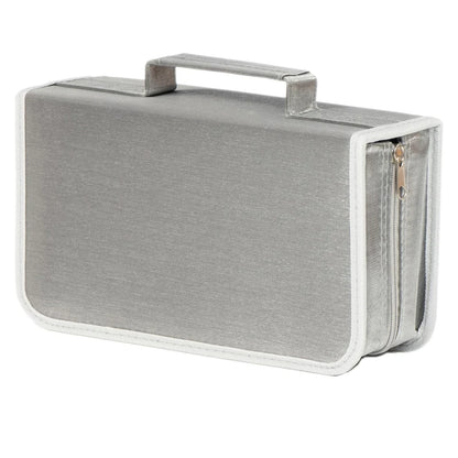 128-Disc DVD & CD Storage Case - Durable Portable Media Organizer with Protective Carrying Binder for Home & Travel