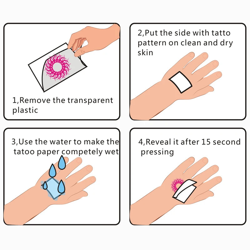 Large Anime Black Temporary Tattoo – Waterproof Curse Mark Body Art Sticker for Back & Waist, Unisex Fake Tattoo