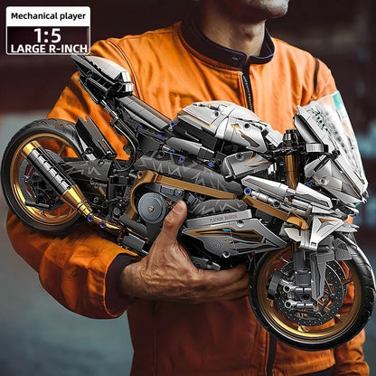TOYLINX Alloy Motorcycle Building Blocks 2045PCS | Racing Model Toy for Kids & Gift Decoration