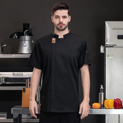 Unisex Chef Jacket – Summer Kitchen Shirt for Hotel, Restaurant, Bakery, Catering, and Cooking Uniforms