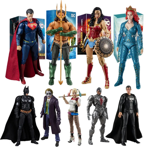 DC Originals Justice League Action Figures - Superman, Batman, Wonder Woman, Aquaman & Mera Collectible Models
