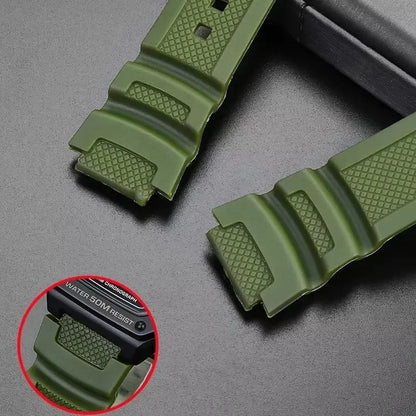 Rubber Silicone Watch Band for Casio F-108WH W-216H W-218H W-215 W-752 W-S200H SGW-400/500H - Waterproof Resin Replacement Strap