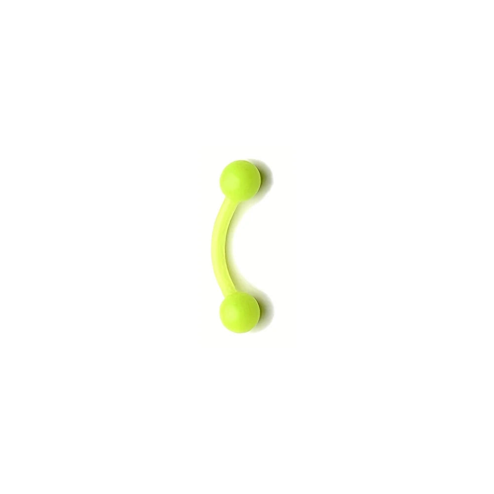 8mm Colorful Plastic Piercing Studs - Soft Lip, Nose & Cartilage Body Jewelry