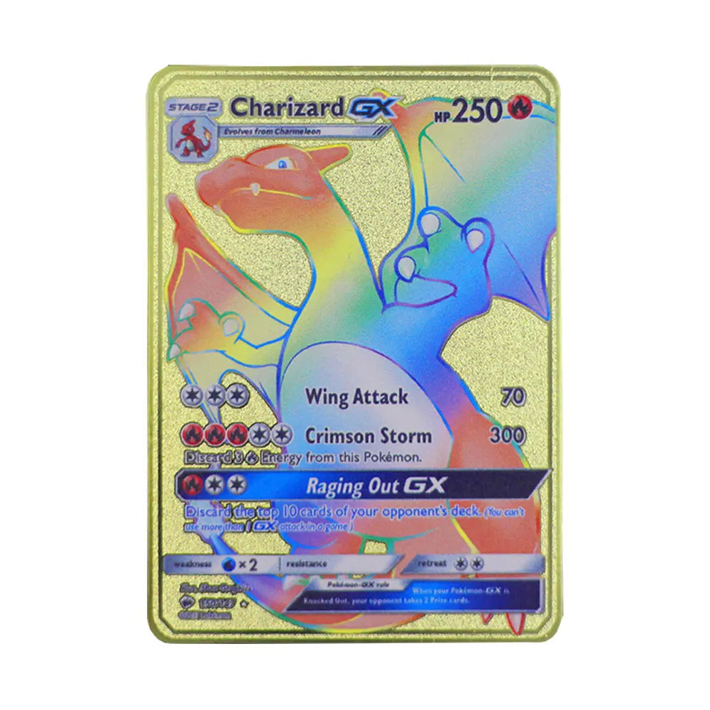 2025 Metal Pokémon Card - Arceus Charizard Mewtwo VMAX GX EX Gold Anime Collectible Card