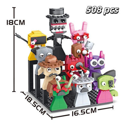MOC Horror Anime Music Rhythm Box Game Building Blocks Set 2-in-1 Figures DIY Toy Gift