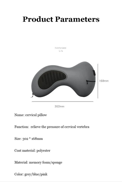 Multifunction U-Shaped Neck Pillow – Soft Slow Rebound Travel Pillow for Sleeping, Cervical Support & Massage