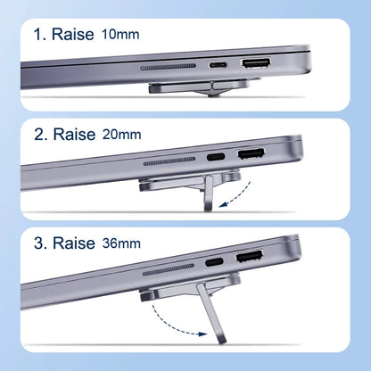 Hagibis Foldable Laptop Stand Riser with Cooling Design for MacBook Pro, Air & Universal Notebook Holder