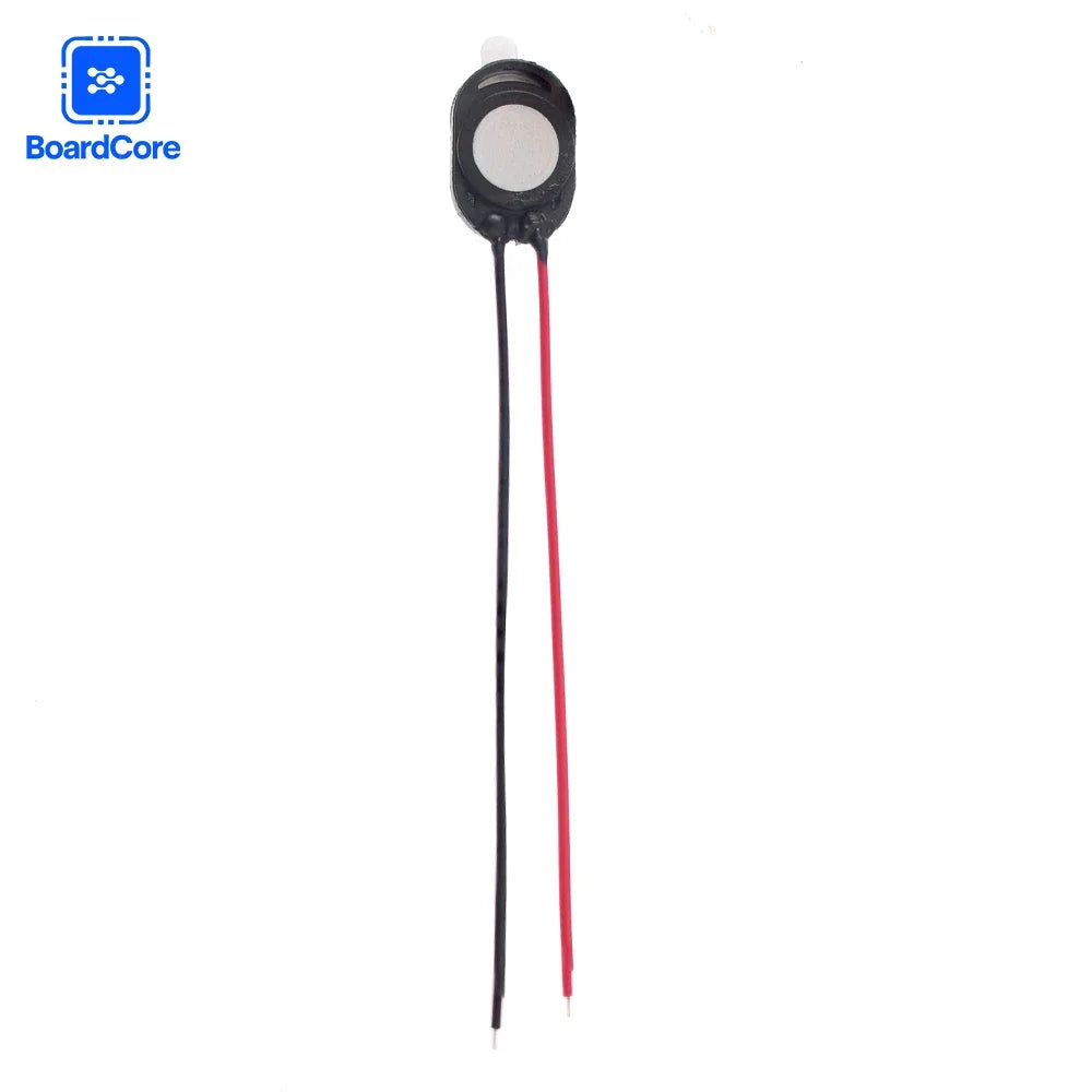 5-Piece Mini Speaker Set - 1W 8Ω Oval Loudspeakers with Wire for Arduino, 15×10mm & 24×15mm Sizes