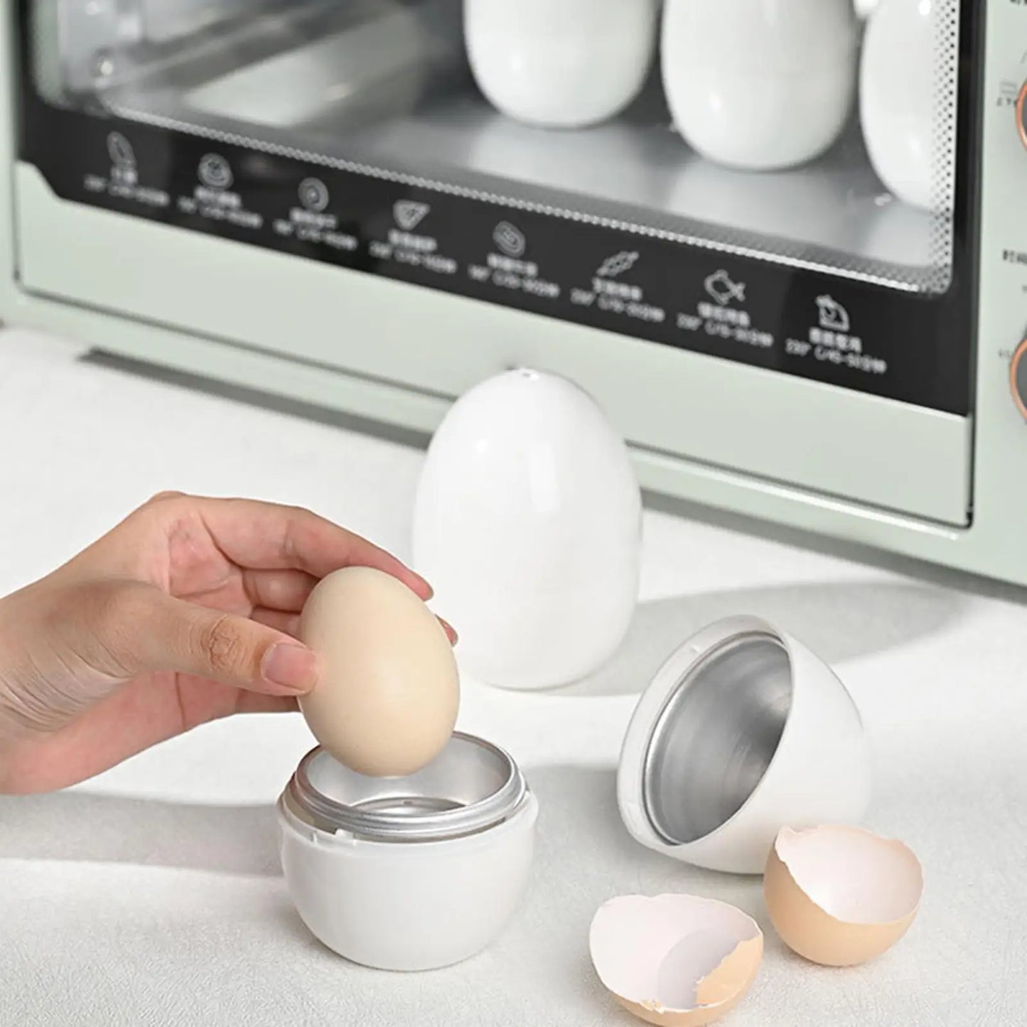 Microwave Egg Cooker - Boiled Egg Steamer with Lid for Quick Hard & Soft Boiled Eggs Kitchen Cooking Gadget
