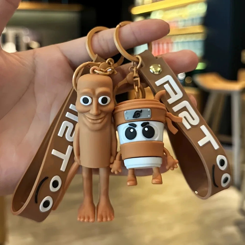 2026 New Italian Brainrot Keychain — Fun Tralalero & Tung Tung Tung Sahur Ballerina Cappuccino Doll Keyring Gift
