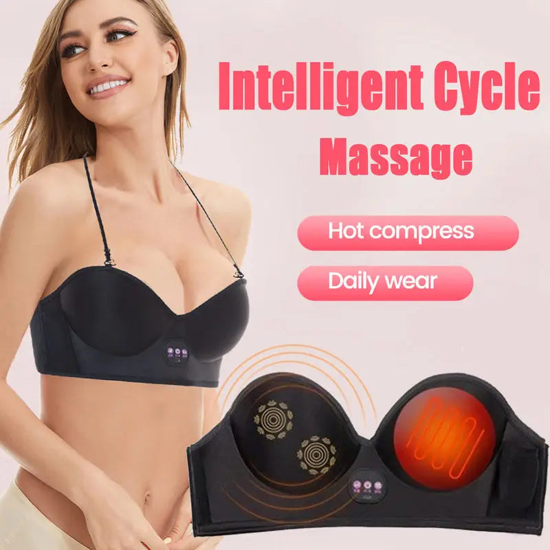 Wireless Vibration Electric Massager – Hot Compress Bra for Chest Care & Breast Firming