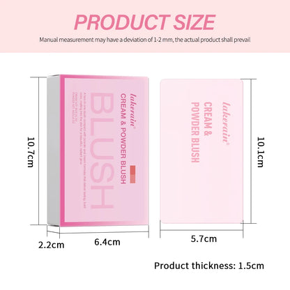 Juvia’s Blush Cream Powder Makeup - High Pigment Matte Rose Blush Duo with Long-Lasting Natural Finish Cosmetics