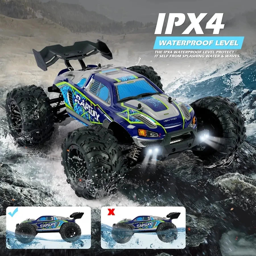 4WD Remote Control Car – Off-Road 4x4 RC High-Speed Buggy Truck, Brushless 50/80KM/H Drift Racing Toy for Kids & Adults