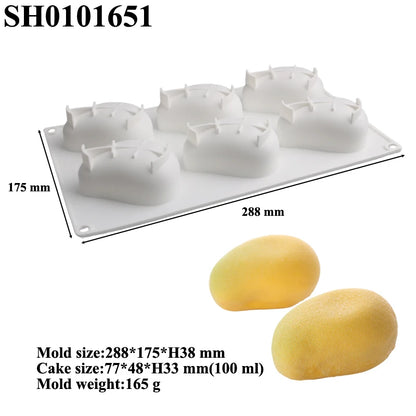 3D Mango Design Silicone Mousse & Cake Mold – French Fruit Dessert Bakeware, Chocolate Baking Tool