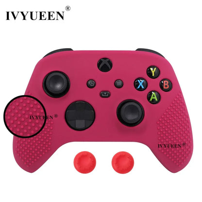 IVYUEEN MixColor Protective Silicone Case for Xbox Series S/X Controller — Thumbstick Grip Caps & Gamepad Cover