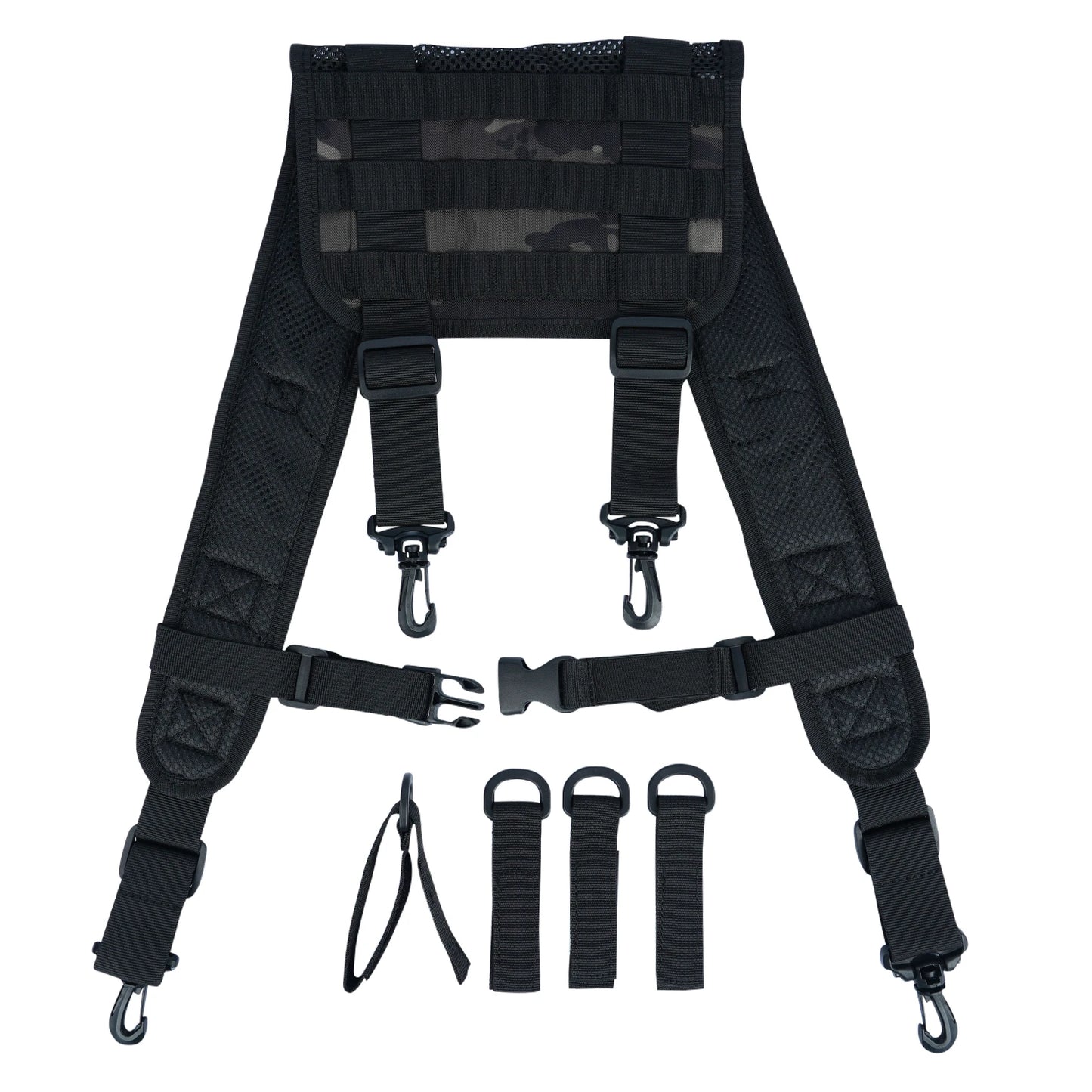 Tactical Police Suspenders — Adjustable Duty Belt Harness with 4 Tool Belt Loops for Law Enforcement