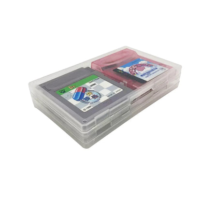 4-in-1 Game Card Case — Transparent Plastic Protective Storage Box for Game Boy Color, GBC & GB Game Cards