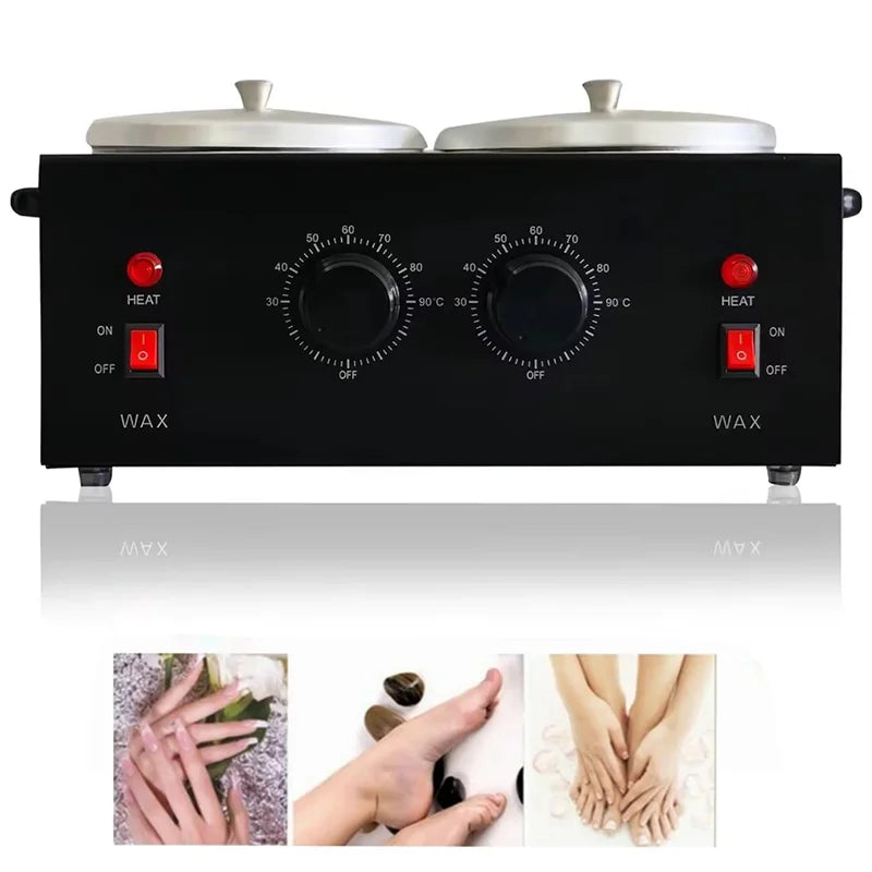 Dual Wax Pot Professional Heater – Electric Paraffin Waxing Machine for Hair Removal & Spa Use