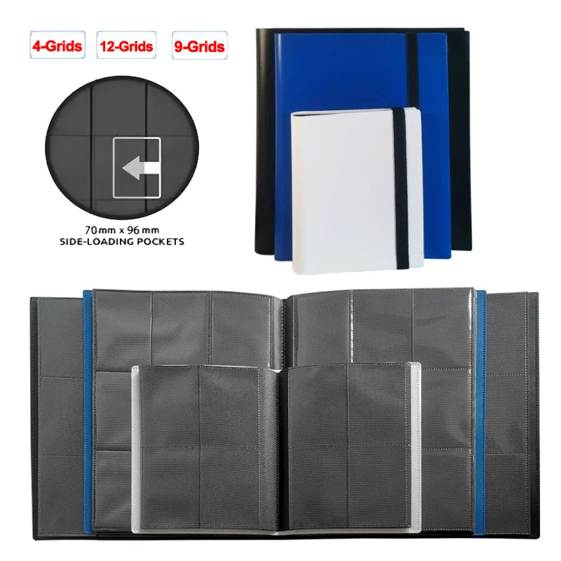 Trading Card Binder - 160/360/480 Capacity Side-Loading PP Card Holder Album for Gaming Cards