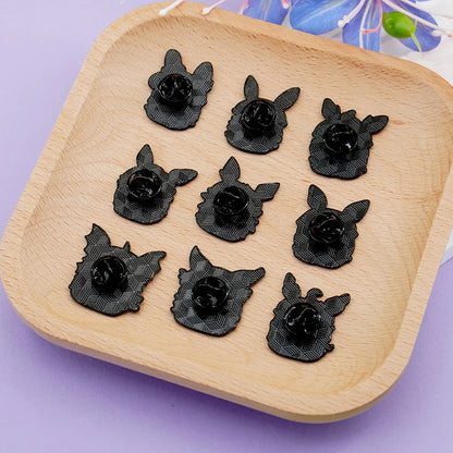 9-Piece Eevee Anime Enamel Pin Set - Cute Elf and Fox Cartoon Brooches for Backpacks, Lapels, and Gifts for Friends