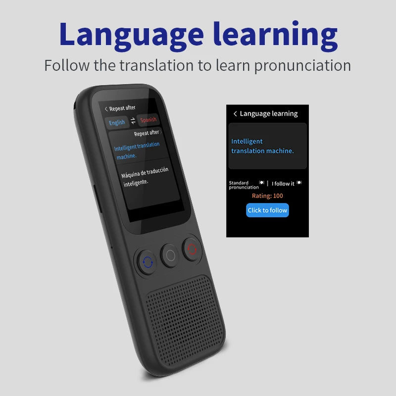 Portable Offline Voice & Photo Language Translator Device – 138 Languages WiFi Translation for Travel & Business Communication