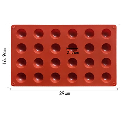 Semi-Sphere Silicone Mold — Half-Ball Chocolate, Candy, Mousse & Pastry Baking Tool for Fat Bombs