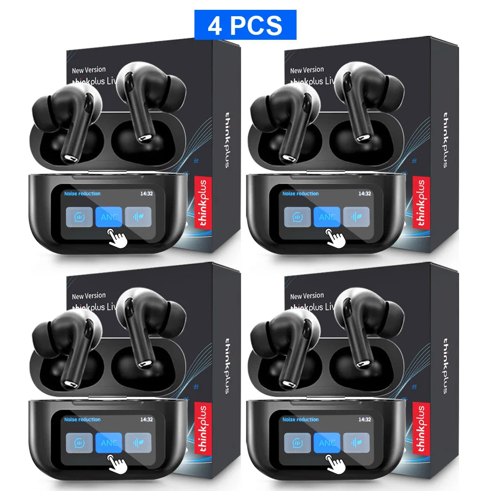 Thinkplus Wireless Bluetooth Earphones - ANC Noise Reduction, HD Mic Call & Gamer Earbuds with LED Touch Screen Control