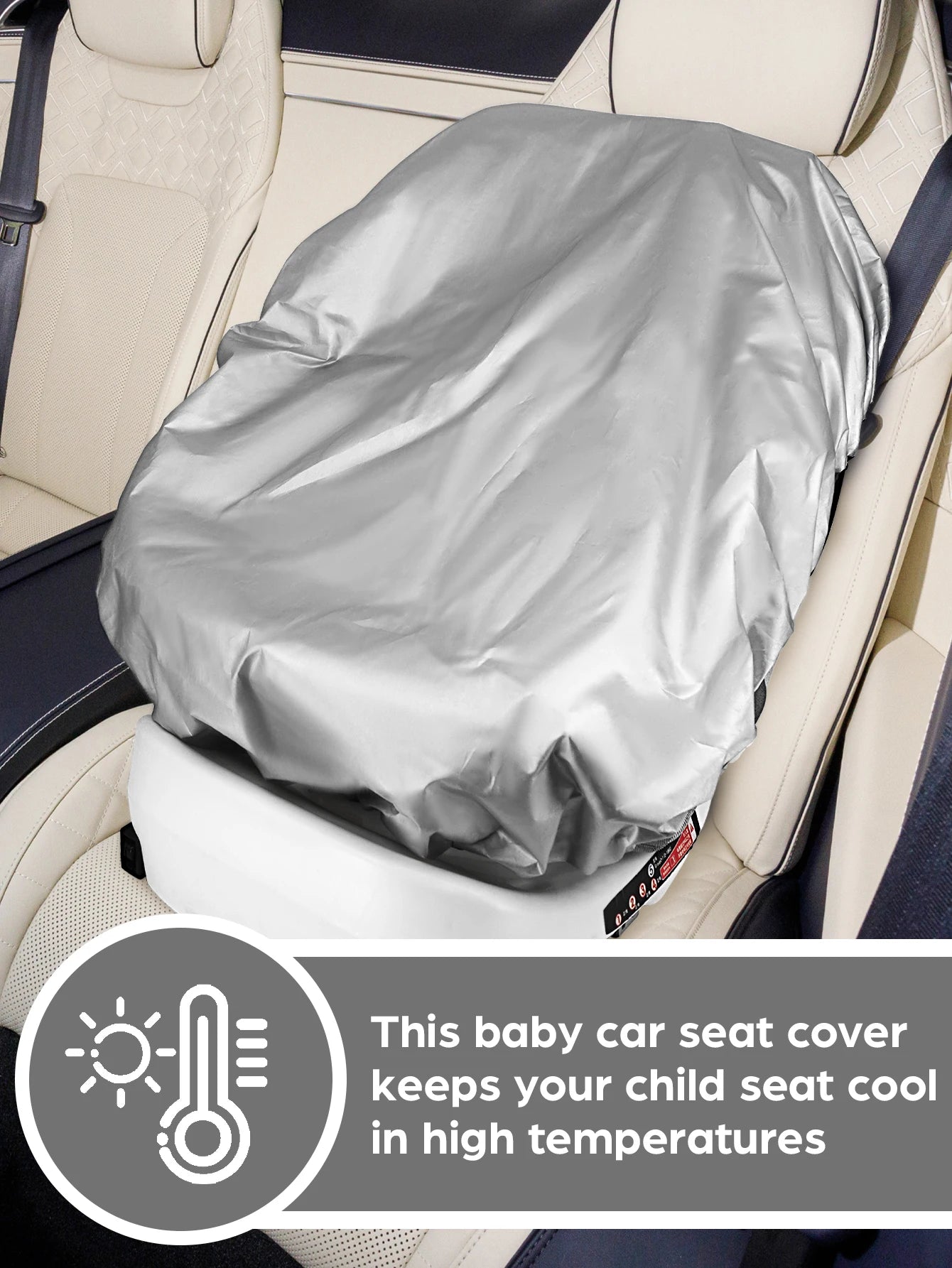 Baby Car Seat Sun Shade Cover – Universal UV Sun & Heat Blocker for Travel, Infant Car Seat Accessory