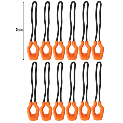 6/12PCS Zipper Pullers — Convenient Zipper Extensions for Jackets, Backpacks, Tents & Knapsack Accessories