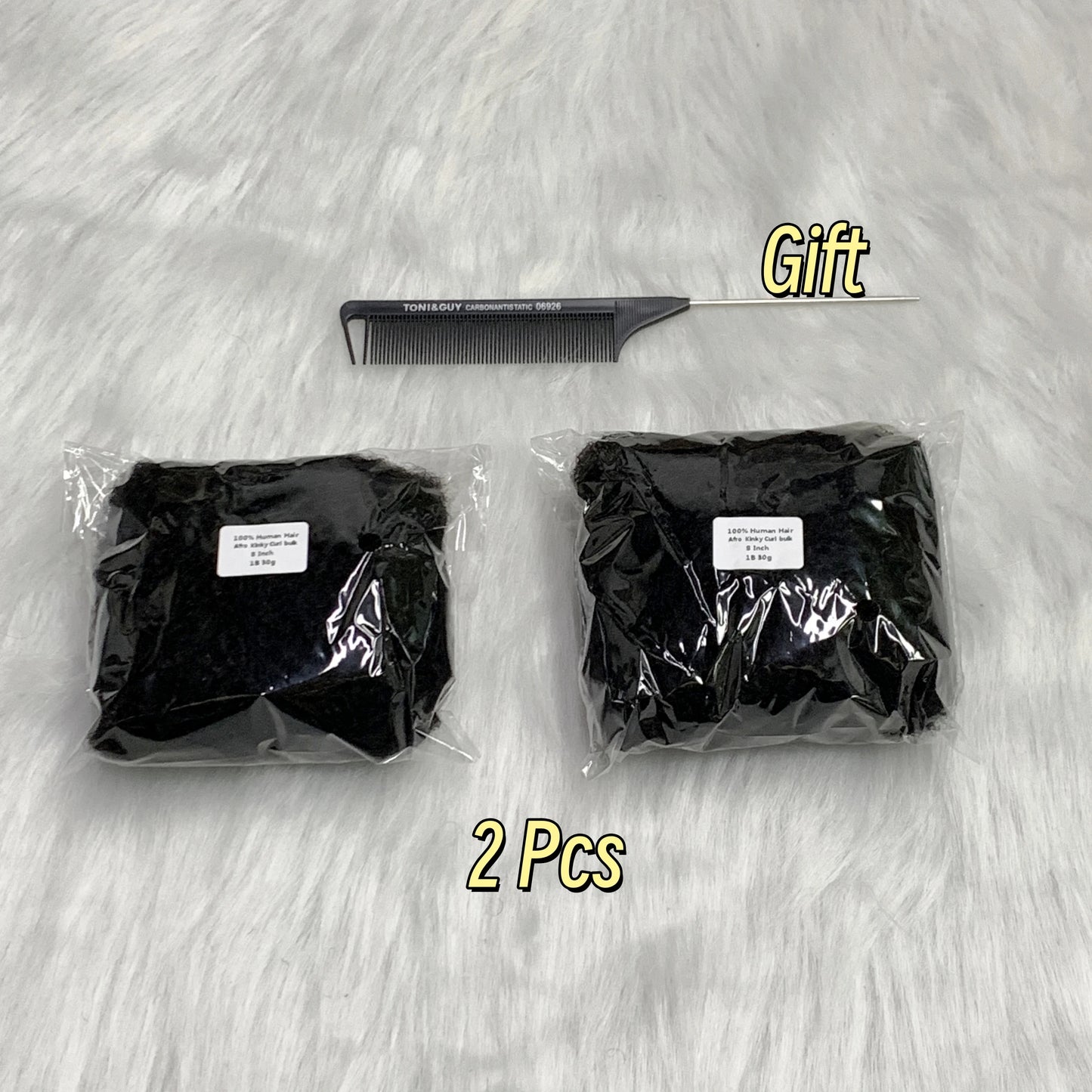 1Pc 30g Brazilian Afro Kinky Curly Remy Human Hair Bulk — No Weft Braiding Extensions for Locs & Braids