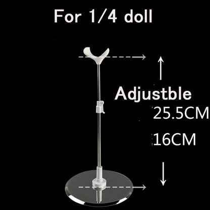Adjustable Stainless Steel Doll Stand — 1/3, 1/4, 1/6 Universal Display Holder for BJD Dolls