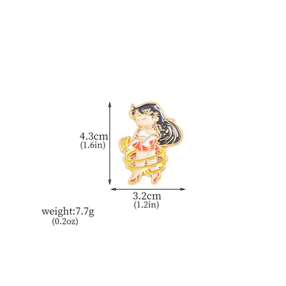 6PCS Anime Star & Moon Metal Keychains — Sailor Moon Tsukino Usagi & Luna Cat Cosplay Props, Pendant Jewelry Ornament