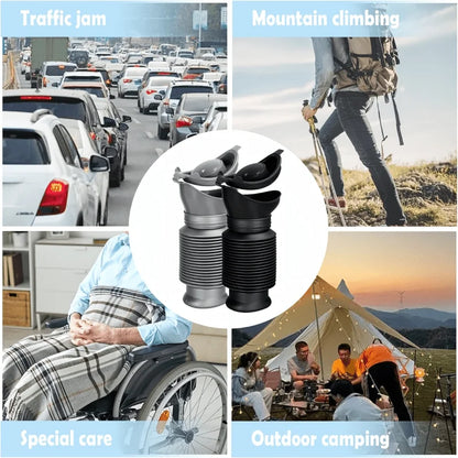 Portable Unisex Urinal Bottle - Leak-Proof Collapsible Emergency Travel Urinal for Men and Women, Ideal for Cars and Outdoor Use