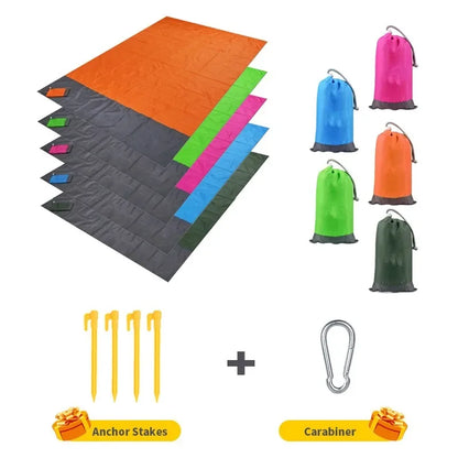 Waterproof Folding Beach Mat – Lightweight Pocket Blanket for Outdoor Picnic, Camping, and Beach
