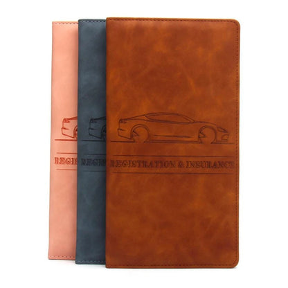 Car Registration & Insurance Holder – Leather Driving License Cover, Auto Documents Storage Bag & Credit Card Holder
