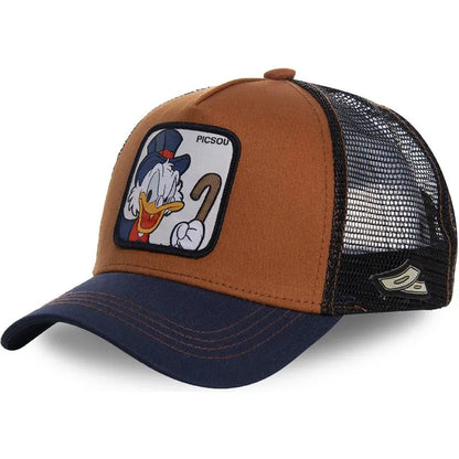 High-Quality Disney Anime Cartoon Snapback – Cotton Baseball Cap for Men & Women, Hip Hop Dad Hat, Trucker Mesh Hat