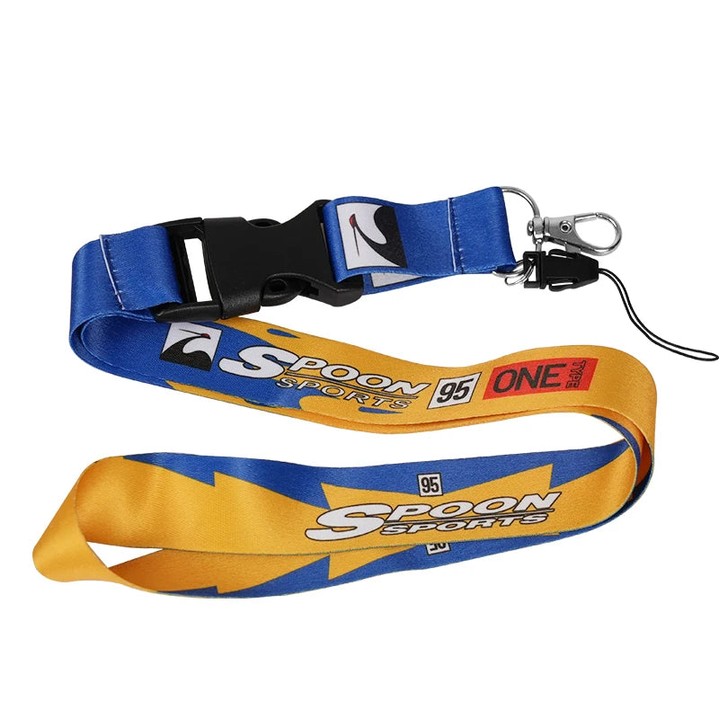 JDM Style Neck Lanyard Keychain – ID Card, Phone & Key Holder for Auto & Motorcycle
