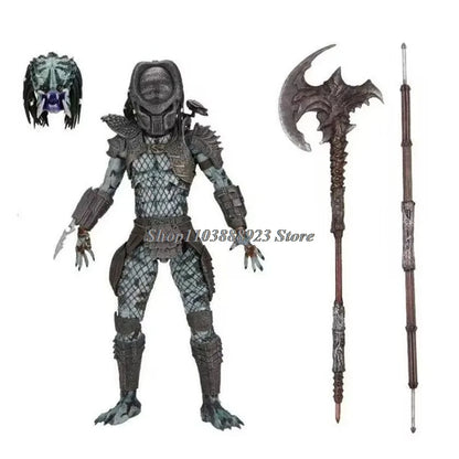 NECA Predator Figure — Ultimate Shaman Elder Armored Jungle Hunter with Snake Vision, Alien Model Toy Gift