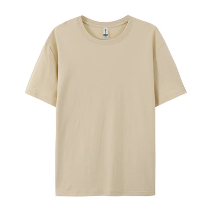 100% Cotton Solid Color T-Shirt – Unisex Short Sleeve Casual Breathable Summer Tee for Men & Women Fashion Wear