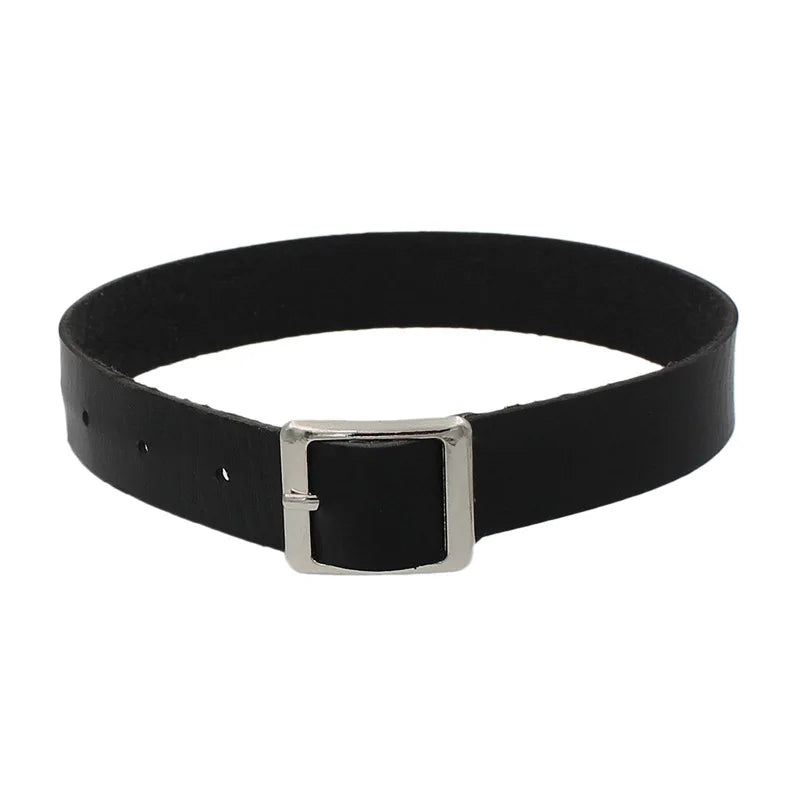 Harajuku Punk Rock Gothic Choker Necklace – PU Leather Heart Lock, Key, Spike Collar, Cosplay Accessories for Women