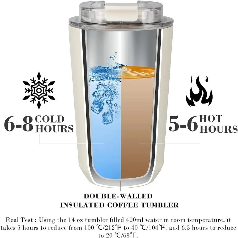 Vacuum Insulated 240ml Car Travel Coffee Cup – Double Wall Thermos Bottle for Hot & Cold Temperature Retention