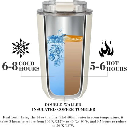 Vacuum Insulated 240ml Car Travel Coffee Cup – Double Wall Thermos Bottle for Hot & Cold Temperature Retention
