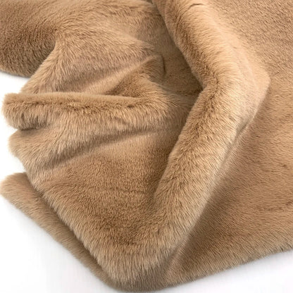Faux Rabbit Fur Fabric – 50/80/160cm Super Soft 10mm Pile Plush Material for Stuffed Toys & Sewing
