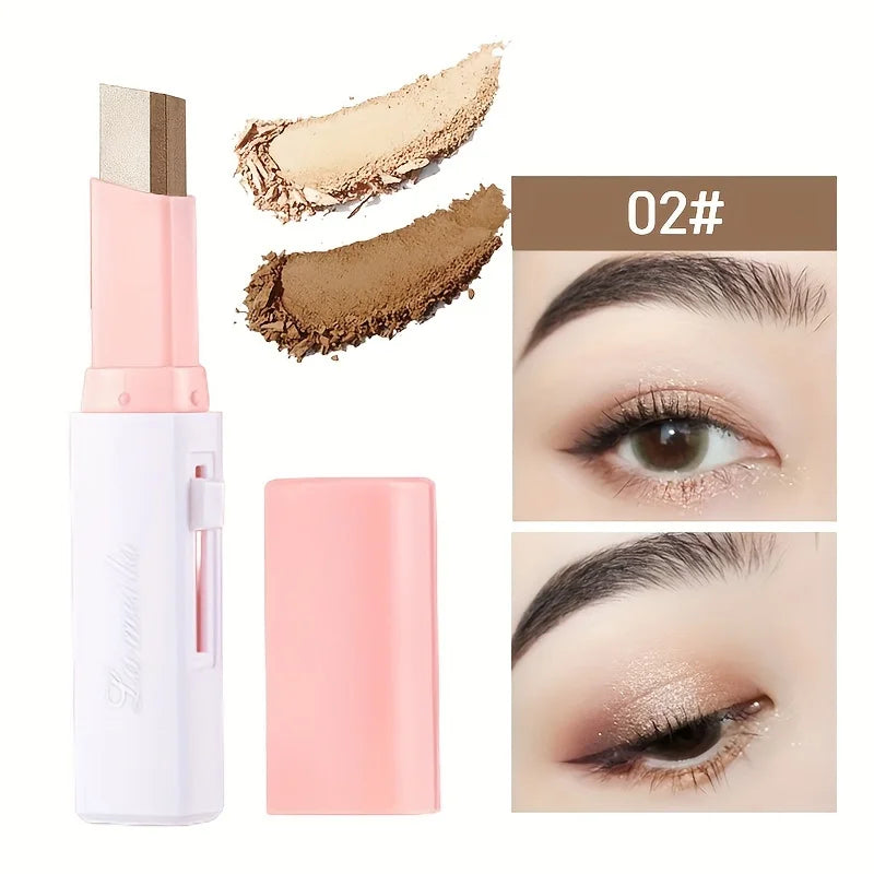 2-in-1 Pearly Highlighter & Eyeshadow Stick – Waterproof Long-Lasting Glitter Eyeliner & Eye Makeup Pen